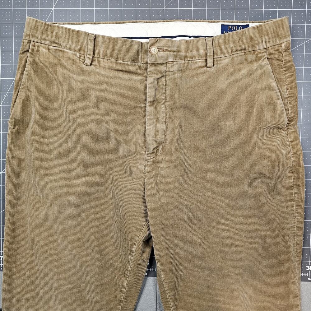 Polo Ralph Lauren Pants Mens 36x32 Corduroy Tan Khaki Preppy Utility Workwear - Picture 4 of 16